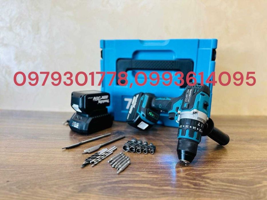 Шуруповерт Makita DHP 485 + удар Безщітковий з потужними батареями 5 A