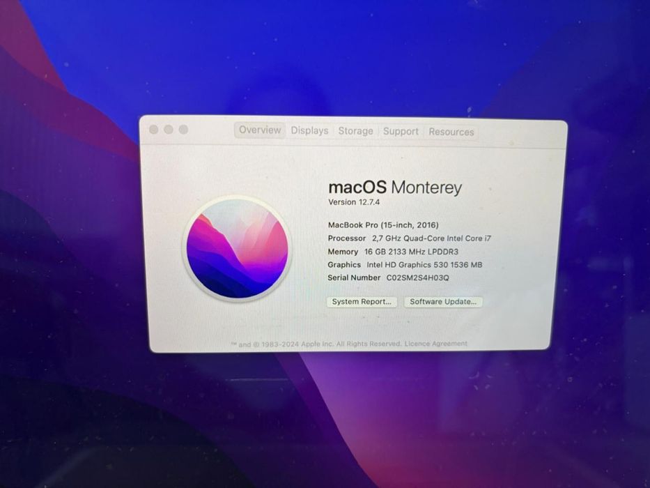 MacBook Pro Touch Bar 15” i7 500GB 2016 Prateado