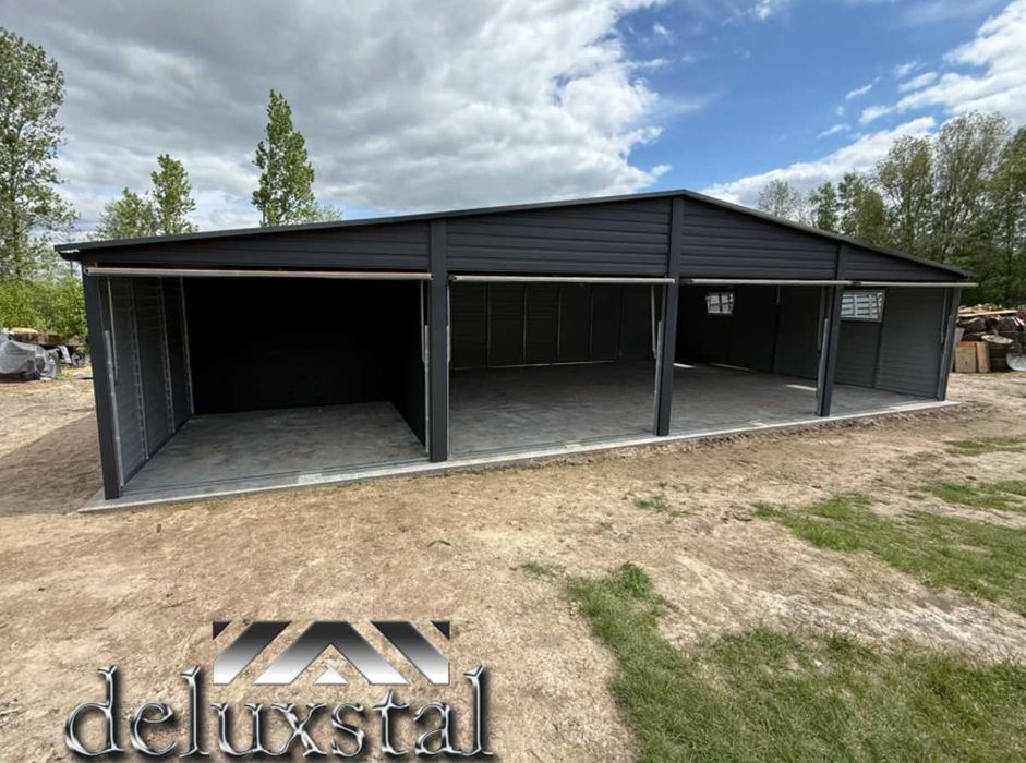 Garaze blaszane garaz 12x6 konstrukcja ocynkowana poziom