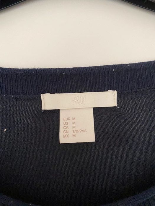 Cienki granatowy sweterek M H&M