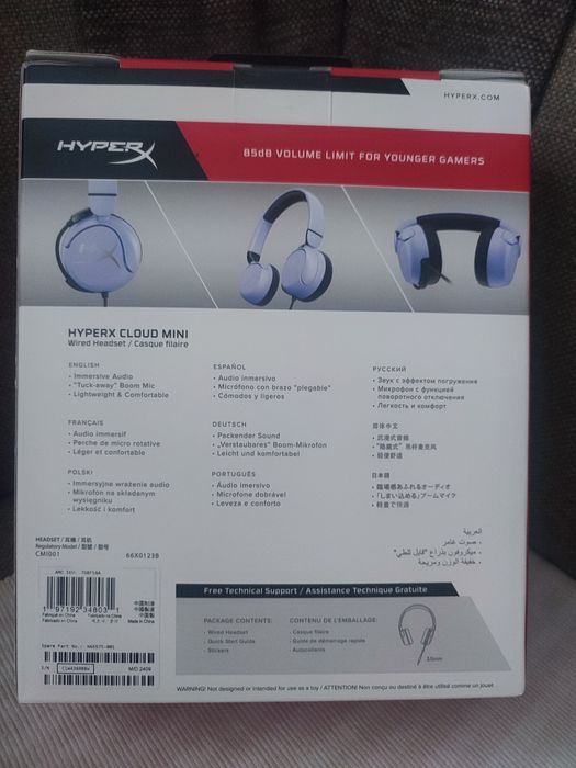 HyperX Cloud Mini przewodowy zestaw słuchawkowy do gier dla dzieci