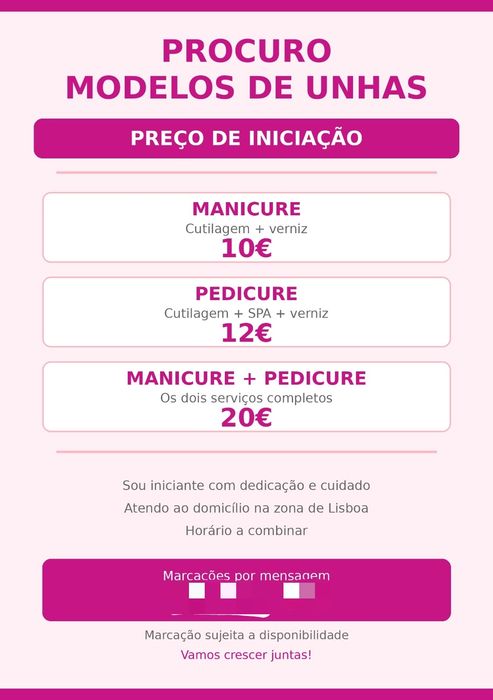 Procuro modelos de unhas- preço iniciante