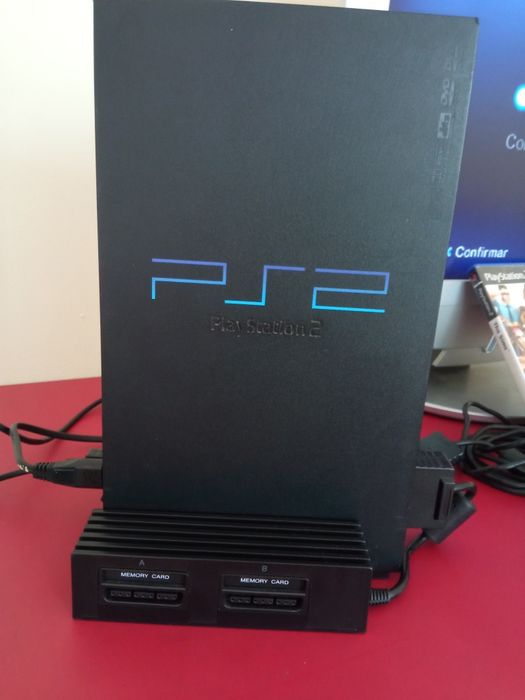 SONY PS2 Fat +2 comandos+cartão memória