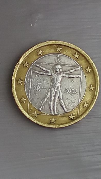 Moneta 1 euro Leonardo da Vinci