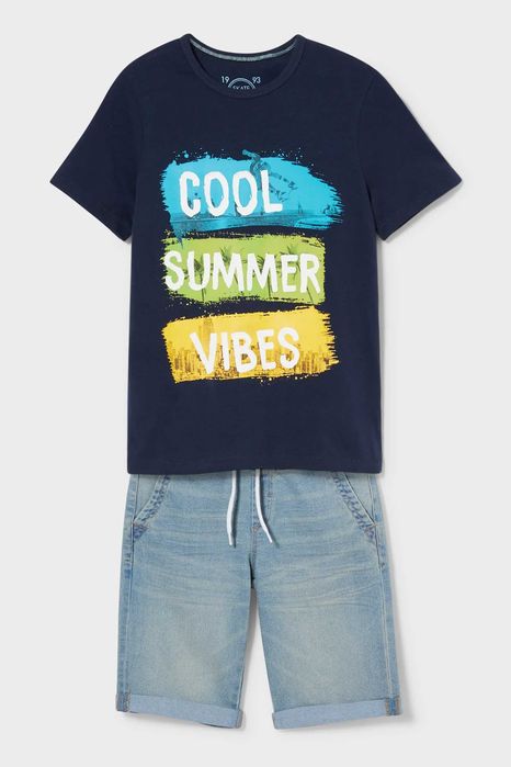 Komplet tshirt+szorty C&A r. 146/152 Wawa