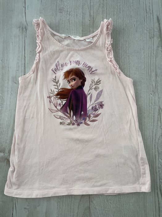 Bluzka kiszulka Różiwa Anna Kraina Lodu Frozen falbanki 122/128