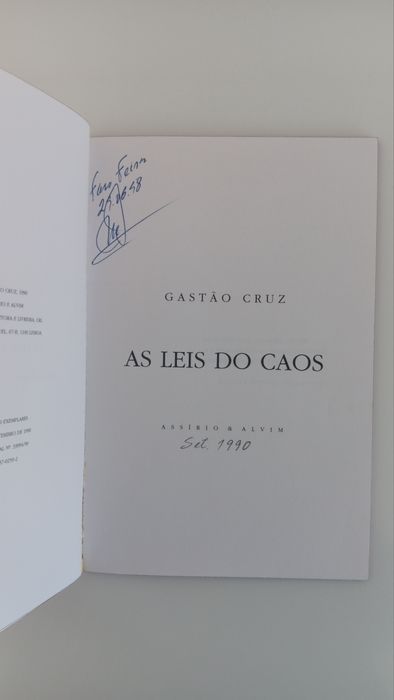 Gastão Cruz, As Leis do Caos
