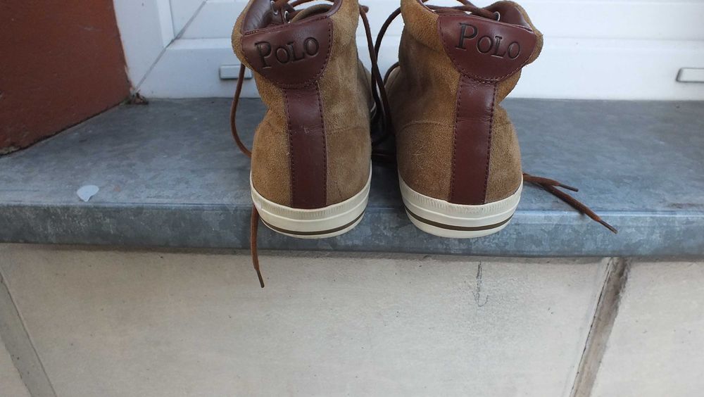 Super buty wysokie skóra marki Polo by Ralpf Lauren roz 45
