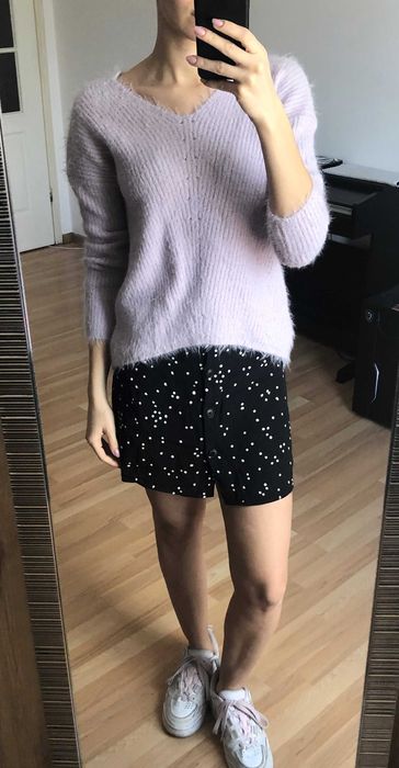 Sweter z włosem, liliowy Atmosphere