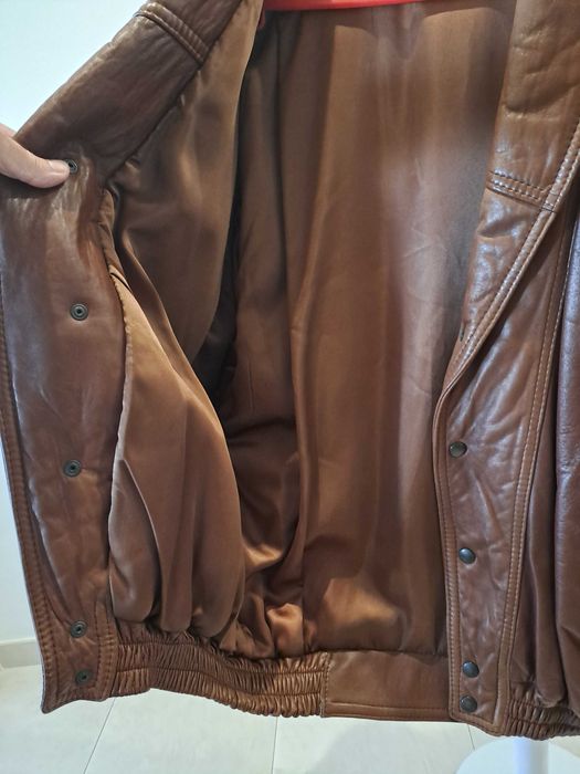 casaco cabedal castanho - valor negociavel