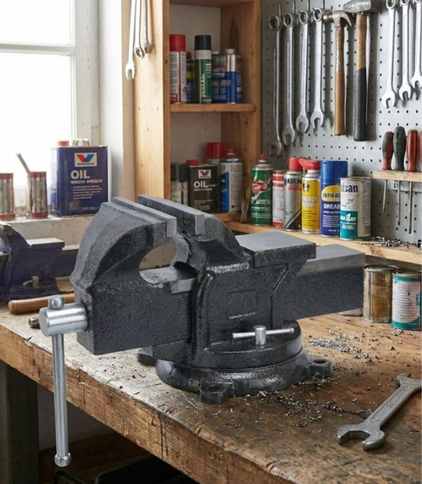 Imadło ślusarskie obrotowe warsztatowe obrotowe 360 kowadło żeliwne