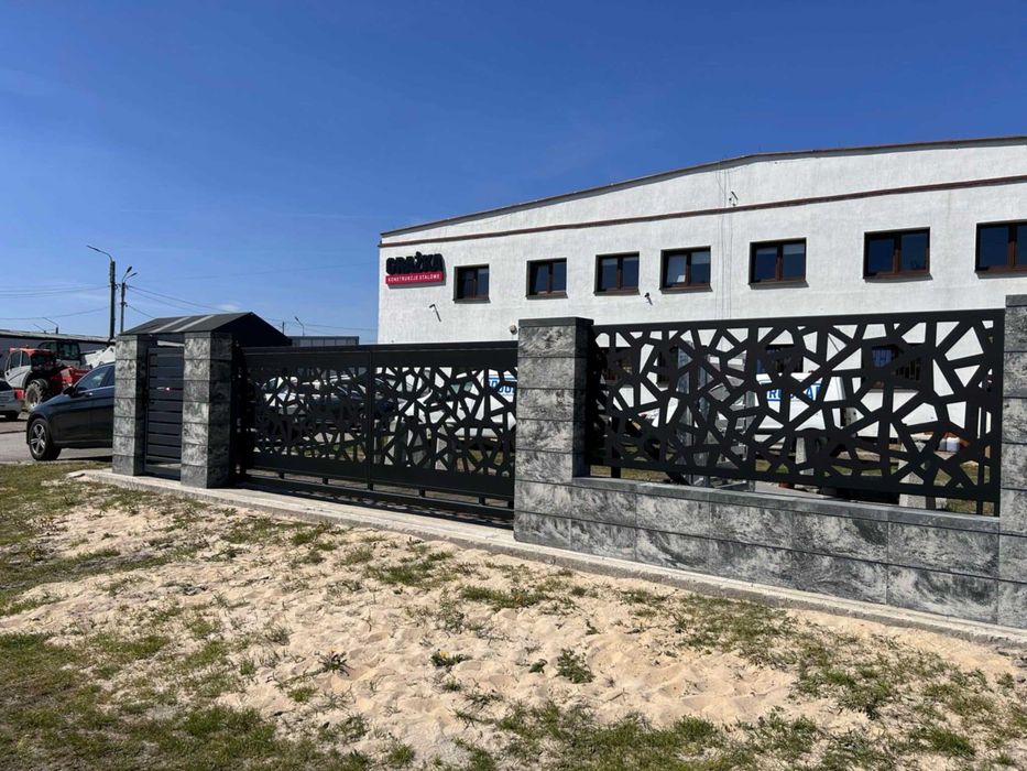 Brama przesuwna CNC 4mx1,50m ocyk+kolor.Producent