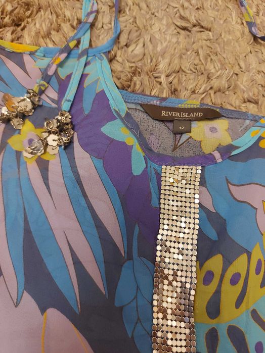 Letnia niebieska bluzka River Island rozm. M