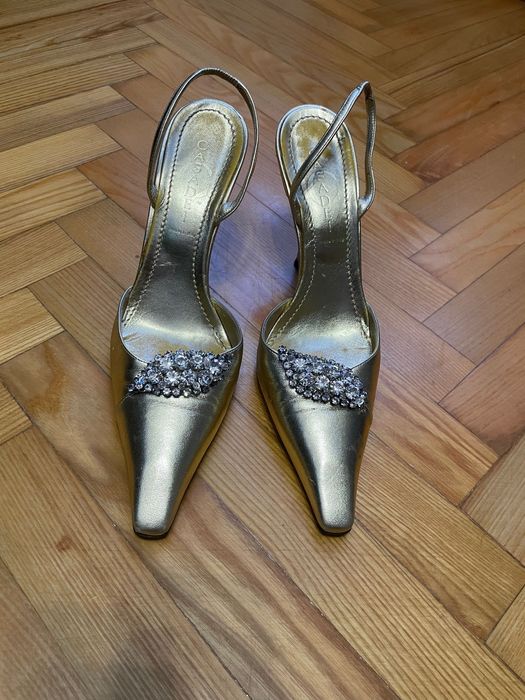 Слингбеки с декором Casadei туфли босоножки