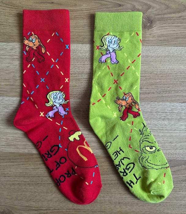 Фирменные носки McDonalds - Grinch, размер 36-39