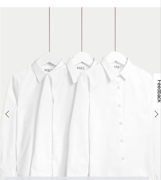 Рубашки M&S набор 3 шт девочка для школы