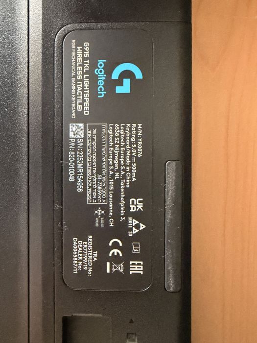 Teclado Mecânico Logitech G915 TKL Wireless