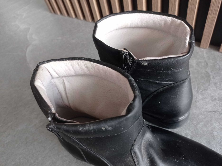 oficerskie skórzane botki wysokie 30cm wkładka rozm. 46 MON buty