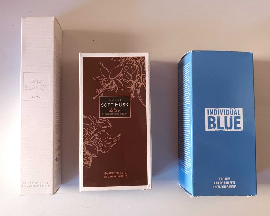 Perfumes Avon Pur Blanca/Soft Musk/Individual Blue
