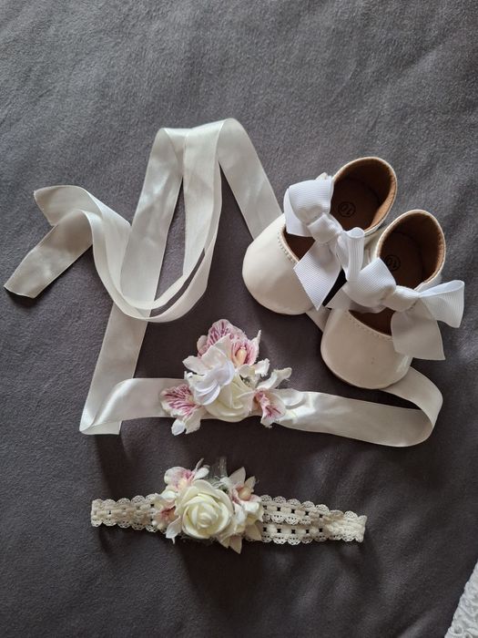 Sukienka do chrztu, sukieneczka na chrzest Milulove, komplet, zestaw