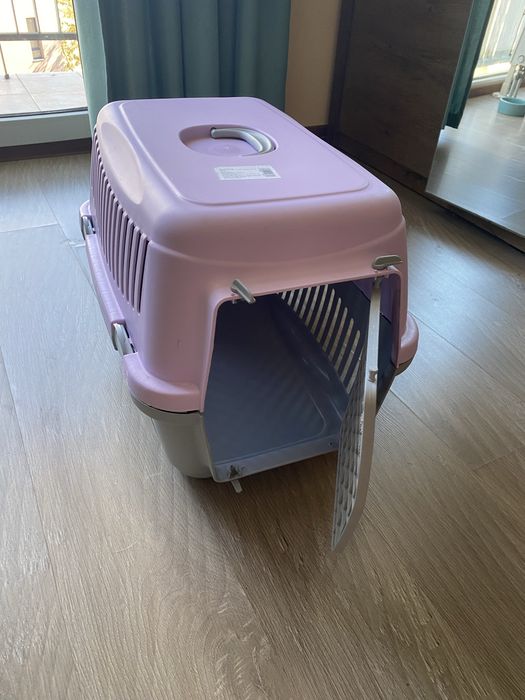 Переноска Trixie Capri для собак до 8 кг, сірий-бузковий, 37×34×55 см