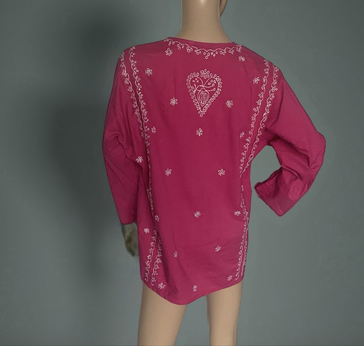 Bkuzka tunika vintage Y2K Antik Batik 44 XXL 100% bawełna