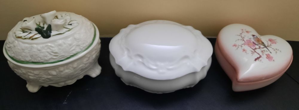 Caixinhas decorativas em porcelana