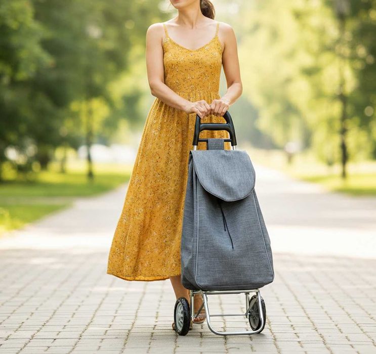Wózek Na Zakupy Na Kółkach Transportowy Torba WODOODPORNY Składany