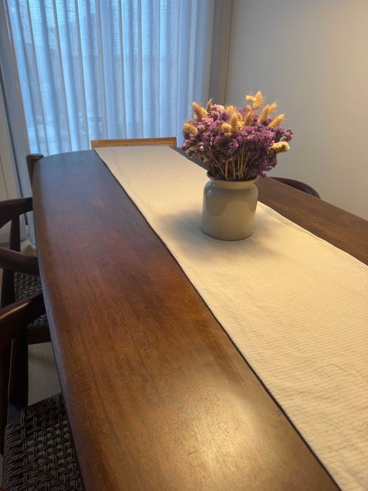 Mesa de jantar 200x90cm madeira manga