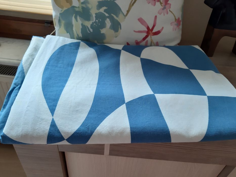 Poszewka ok 190x195 bawełna vintage prl wzory geometryczn boho pościel