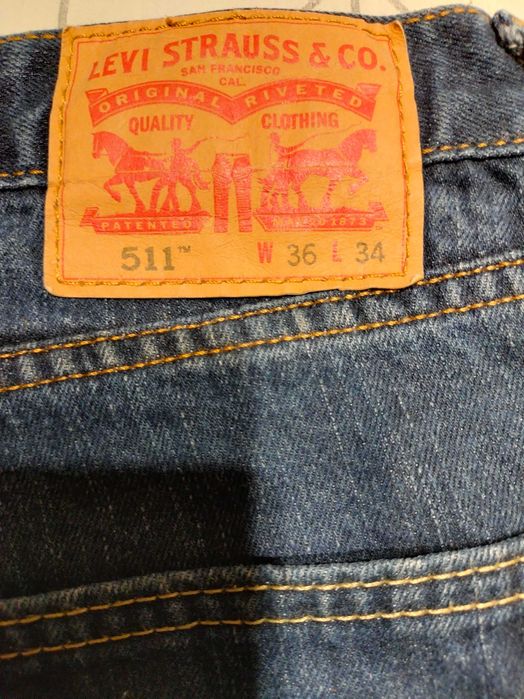 Levis 511 Slim Nowe spodnie jeansy W35 L33