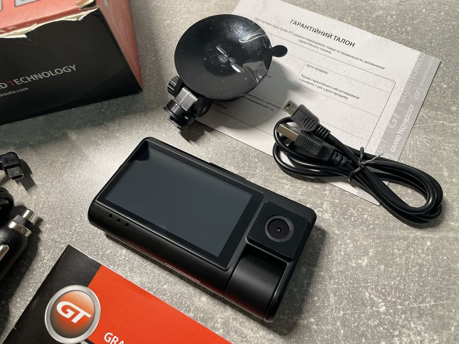 Потужний Відеореєстратор GT R Twin Видеорегистратор GPS Wifi 2 камери