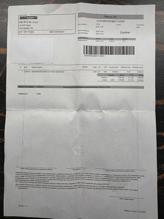 Dyson airstrait prostownica