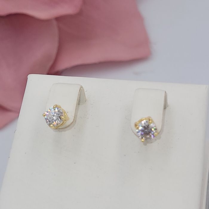 Pozłacane srebro pr 925 Moissanite nowe