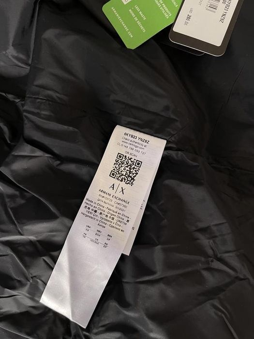 Куртка armani exchange, утеплённая куртка armani exchange, armani exchange 6kyb23 ynz9