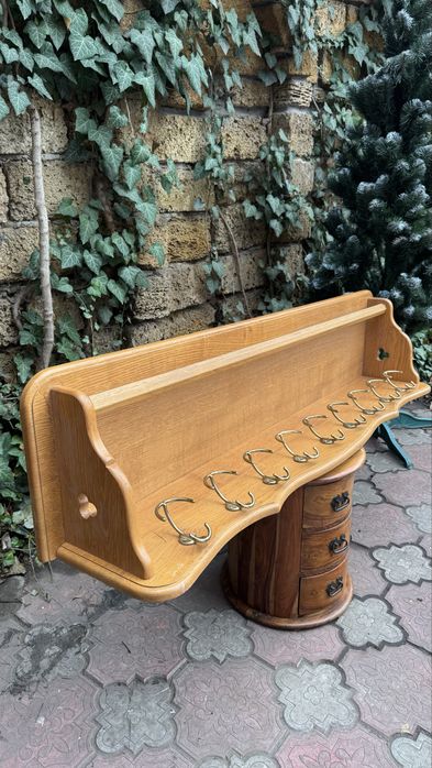 Вешалка полка дубовая, большая; 140 см, Германия