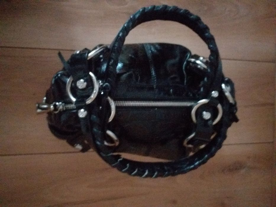 FRANCESCO BIASIA MAŁA oryginalna skóra naturalna lakierowana torebka