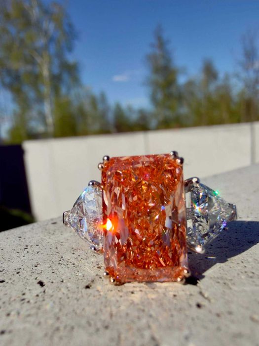Fancy Vivid PINK - Pierścionek CVD 8,08ct p.13
