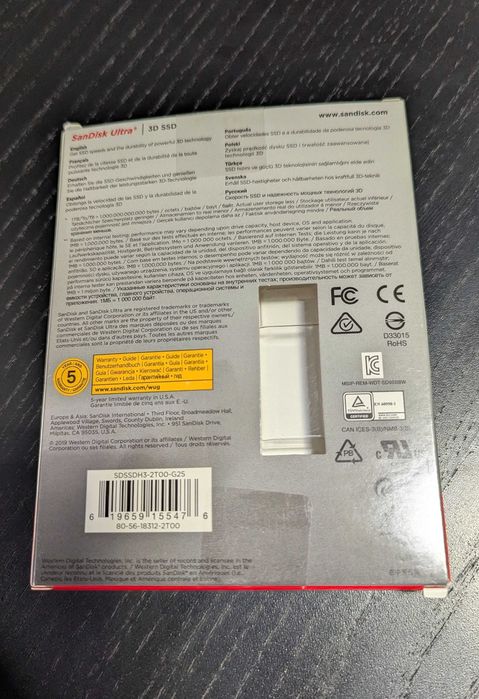 SSD SanDisk Ultra 3D 2TB