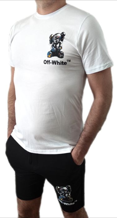 Off White komplet bawełniany r.S,M,L,XL,XXL