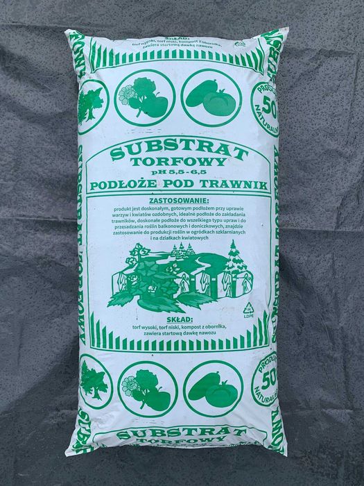 Torf kwaśny/odkwaszony/substrat 50litrów
