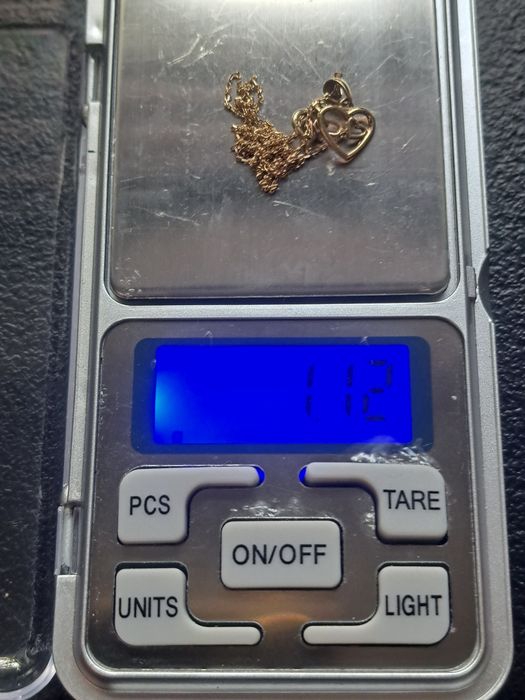 Złoty łańcuszek W.Kruk z zawieszka serce 333