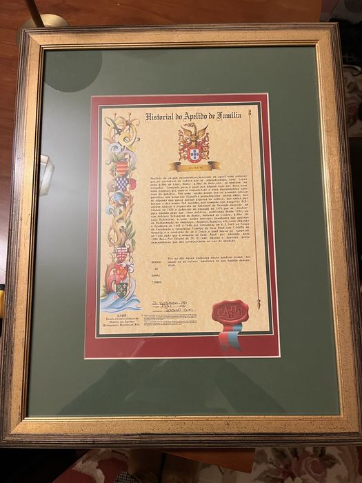 Quadro apelido familia