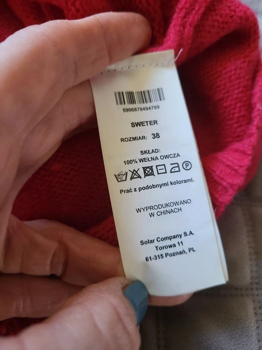 Sweter SOLAR malinowy