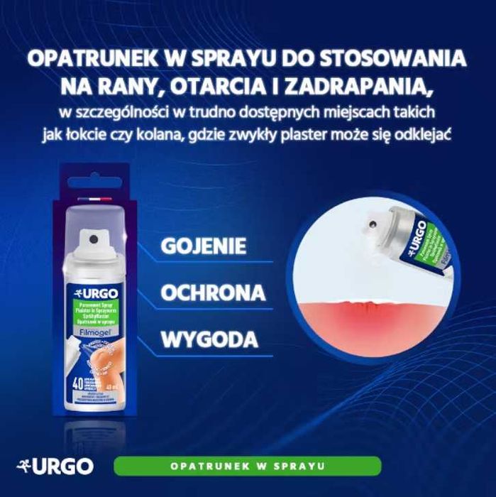 URGO FILMOGEL Opatrunek na rany w sprayu 40 ml