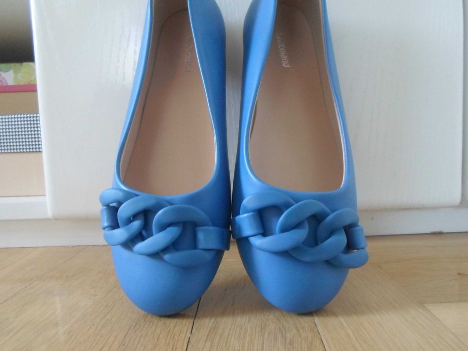 Buty baleriny, Deichmann Graceland, niebieskie, 38