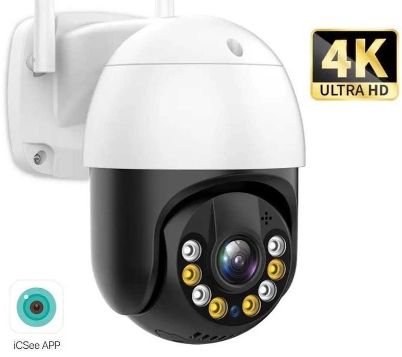 Камера відеонагляду IP WiFI 4MP поворотна для вулиці iCsee вайфай A8WB