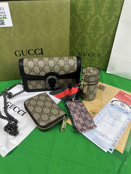 Komplet Gucci Torebka portfel damska torba biznesowa nowość kuferek