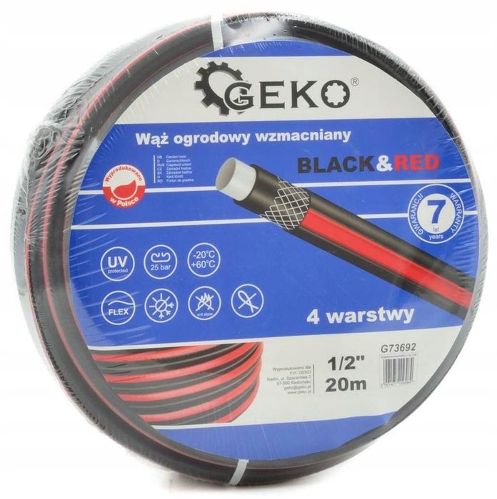 Wąż Ogrodowy 4-Warstwowy 1/2'' 30M Geko
