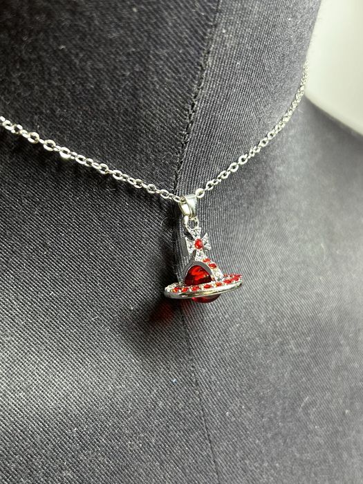 Кулон Red Orb Vivienne Westwood / Ланцюг на шию червоний унісекс